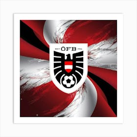 Austria National Football Team Logo Wall Art 2 Art Print