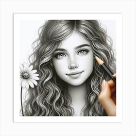 Portrait Of A Girl Art Print