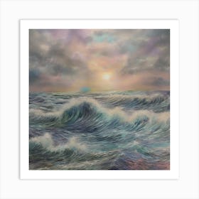 Storm at sea 3 Art Print