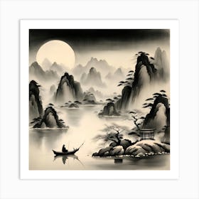 Asian Landscape Painting 1 Art Print