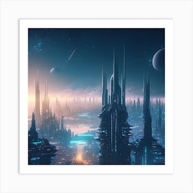 Futuristic City 2 Art Print