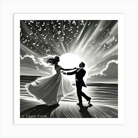 Dance On The Beach Art Print