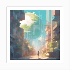 Futuristic City Art Print