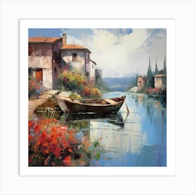 Mediterranean Melodies in Monet Art Print