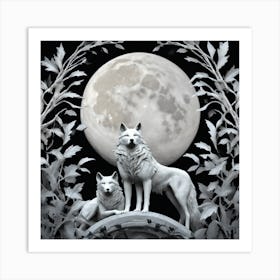 White Wolf Art Print