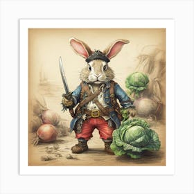 Pirate Bunny 2 Art Print