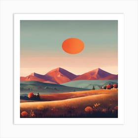 Autumn Landscape Art Print