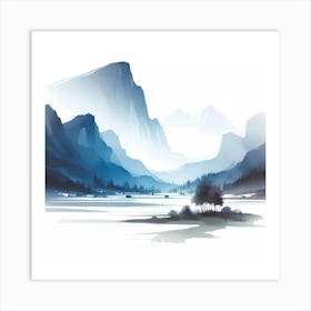 Yosemite Landscape Art Print