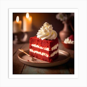 Red Velvet Cake Art Print