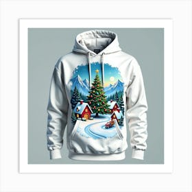 Christmas Tree Hoodie 3 Art Print