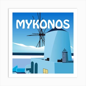 Mykonos Bold Illustration Art Print