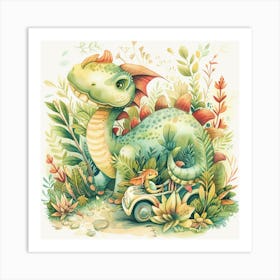 Dragon In The Forest 2 Art Print