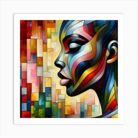 Abstract Portrait Of A Woman 20 Art Print