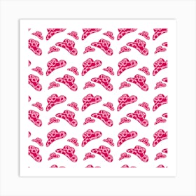 Pink Cowboy Hats Art Print