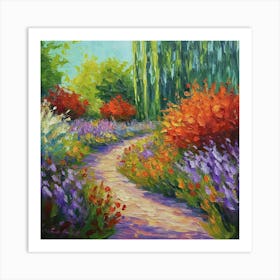 Garden Path inspired Monet Art Print