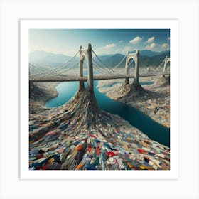 Bridge Over A River Art Print