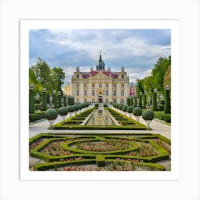 Picture of a beautiful palace with a wonderful garden2 Art Print