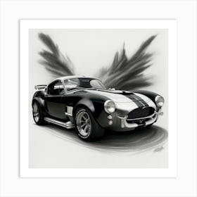 Cobra Black And White 21mgs Art Print