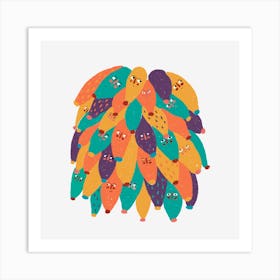 Crazy bananas Art Print