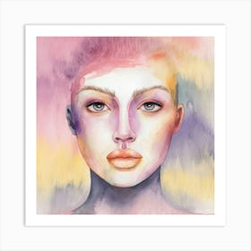 Watercolor Portrait Of A Woman 28 Art Print