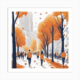 Autumn In Paris Art Print