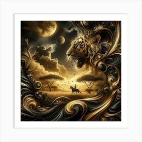 Tiger In The Night Art Print