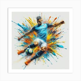 Manchester City Soccer Player Art Print