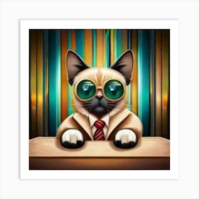 Professor Whiskers Art Print