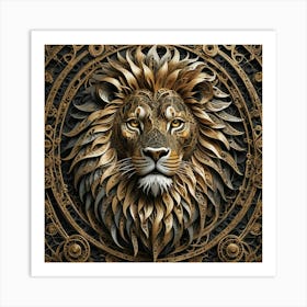 Steampunk Lion Art Print