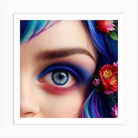 Blue Eyed Beauty Art Print