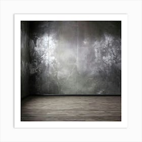 Empty Room With Metal Wall Art Print