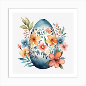 Easter Egg With Flowers 4 Art Print