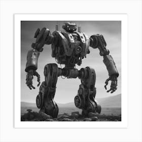 Robot In The Desert 4 Art Print