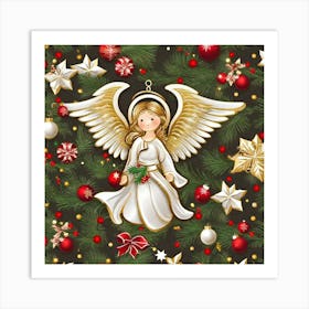 Christmas Angel 4 Art Print