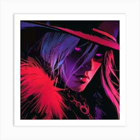 Witch In A Hat Art Print