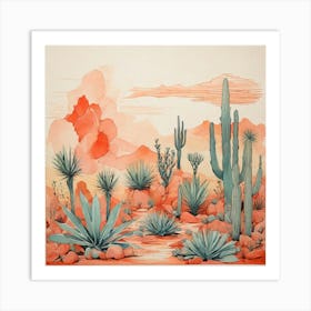Desert Landscape art print Art Print