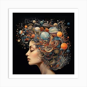 Woman dreaming Art Print