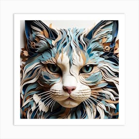 Paper Cat Art Print