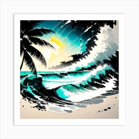 On The Beach Art Print