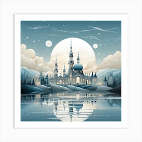 Russian City In Winter Art Print