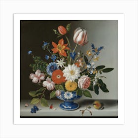 A Still Life Of Flowers In A Wanli Vase, Ambrosius Bosschaert the Elder 3 Art Print