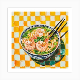 Pho Noodle Soup Yellow 3 Art Print