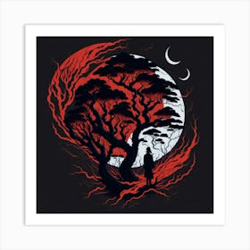 Samurai Tree Art Print