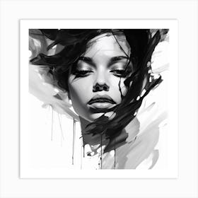 Black And White Painting 1 Art Print