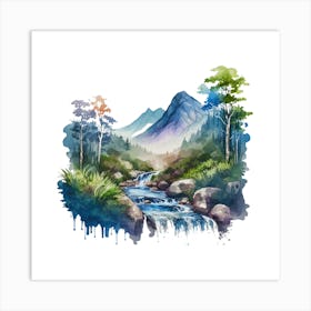 Watercolor Landscape 1 Art Print