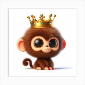 Monkey With A Crown 1 Art Print