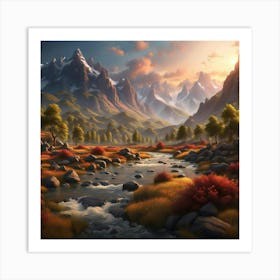 Landscape Painting Art Print