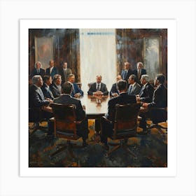 White House Meeting Art Print