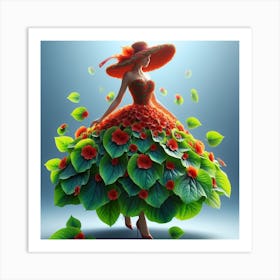 Girl In A Dress Art Print