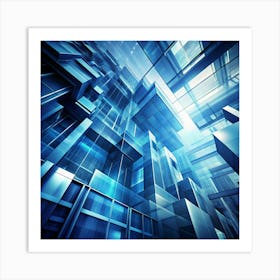 Abstract Futuristic City Art Print